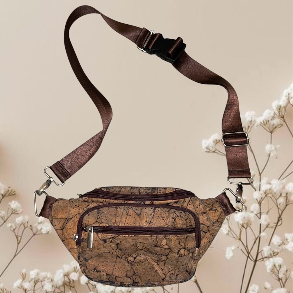Dzolik Slim Unisex Cork Eco-Friendly Adjustable Fanny Pack/Sling Bag